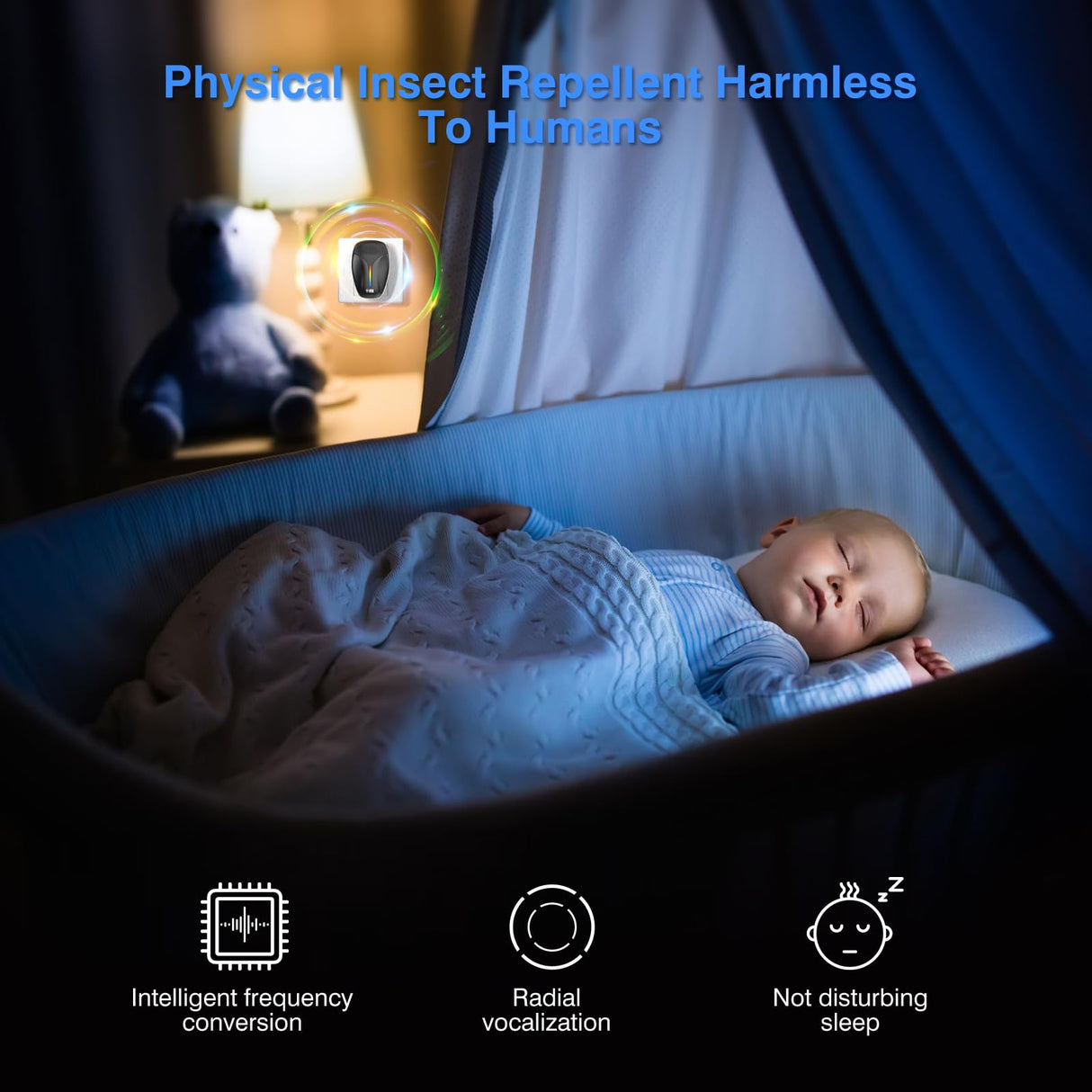 2025 Upgraded Ultrasonic Repeller & Insect Indoor Repeller,Ultrasonic and Repellent for Roach,Rodent,Mouse,Bugs,Mosquito,Mice,Spider,Ant,3 Mode Switching,6 Packs