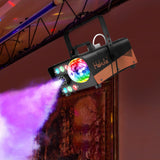 HAKUTA Fog Machine, Smoke Machine with Disco Ball Light and LED RGB Lights, 3000 CFM Spray with Auto Spray Function, Great for Halloween, Christmas, Wedding, Stage Performance and Parties