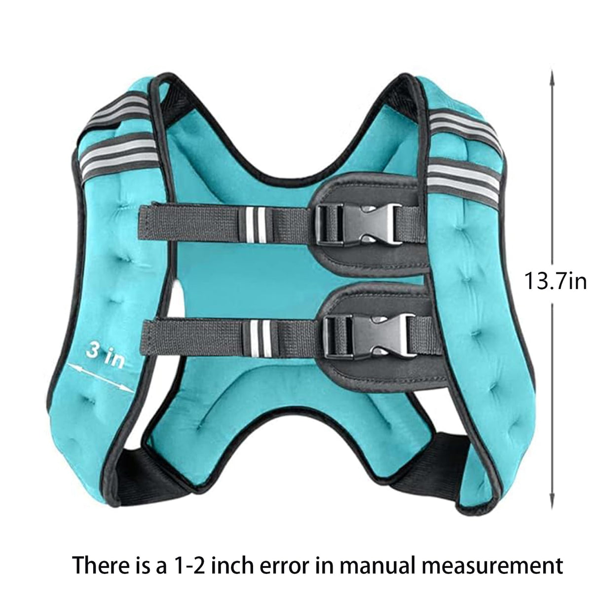 Prodigen Weighted Vest for Women and Men 8 Lbs with Reflective Stripe and Double Adjustable Buckle Straps Weight Vests for Strength Training, Jogging, Cardio, Weight Loss, Muscle Building, Blue