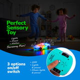 ArtCreativity Light-Up Transparent Sensory Car Toy, Bump-and-Go, Ages 3+