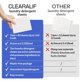 CLEARALIF Laundry Detergent Sheets (480 Loads), Fresh Linen,Great For Travel,Apartments, Dorms,CLEARALIF Laundry Detergent Strips Eco Friendly & Hypoallergenic (Pack of 3)