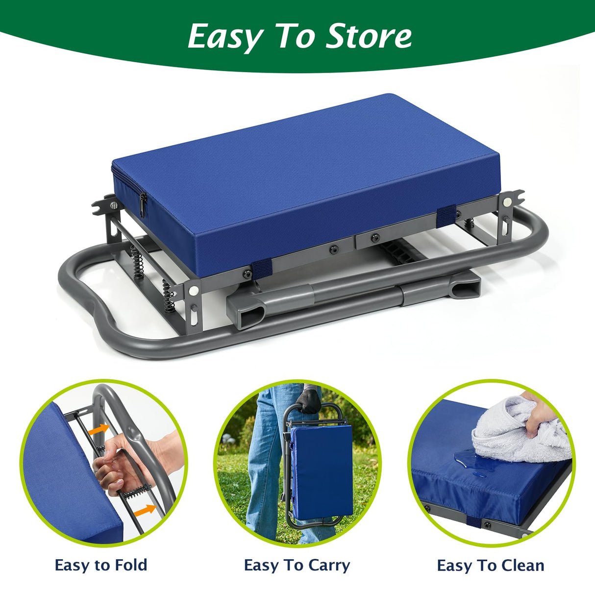 ikkle Heavy Duty Garden Kneeler and Seat, 838LB+ Capacity