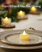 Raycare 100Pack Battery Operated Tea Lights Candles, Long Lasting Fake Candles, Flameless LED Tea Lights, Electric Candle for Wedding, Centerpieces, Home Decor, Halloween, Christmas