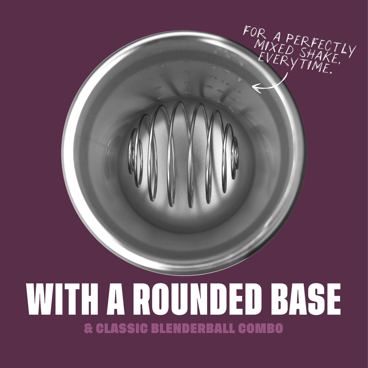 BlenderBottle Strada Shaker Cup Insulated Stainless Steel Water Bottle with Wire Whisk, 24-Ounce, Plum