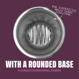 BlenderBottle Strada Shaker Cup Insulated Stainless Steel Water Bottle with Wire Whisk, 24-Ounce, Plum