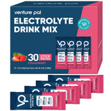 Venture Pal High Sodium Sugar Free Electrolytes Powder Packet - Hydration Packets with Sodium, Potassium & Magneisum | Zero Calories | Vegan | Keto & Paleo Friendly Electrolyte Drink Mix | 30 Stick