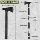 Survival Kit, 268 Pcs Emergency Survival Gear and Equipment Supplies with First Aid Kit, Camping Axe, Headlamp, Tent, Crossbody Bag for Camping Hiking, Hunting, Car, Gift for Christmas Men, Dads, Him