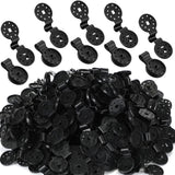 Barydat 400 Pcs Black Shade Cloth Plastic Clips Round Sunshade Net Fixing Clip Fabric Clips for Garden Anti Bird Netting Greenhouse Outdoor Agricultural Netting Fabric Accessories