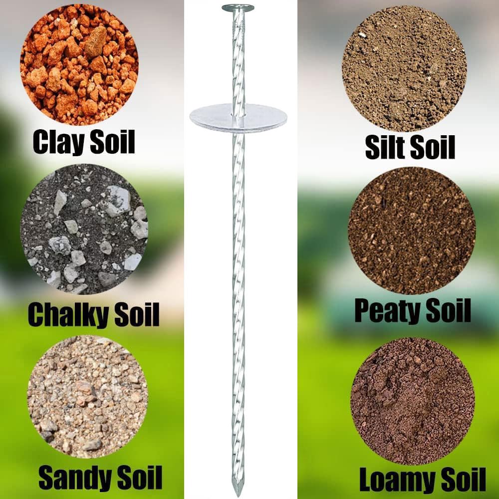 10" Landscape Stakes, 40 Pack Galvanized Metal Garden Stakes