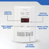 Kidde Carbon Monoxide + Explosive Gas, Natural Gas & Propane Alarm, Plug-in with 9V Battery Backup, Digital Display, 85 dB Alarm, LED Status Indicators, 3rd Edition