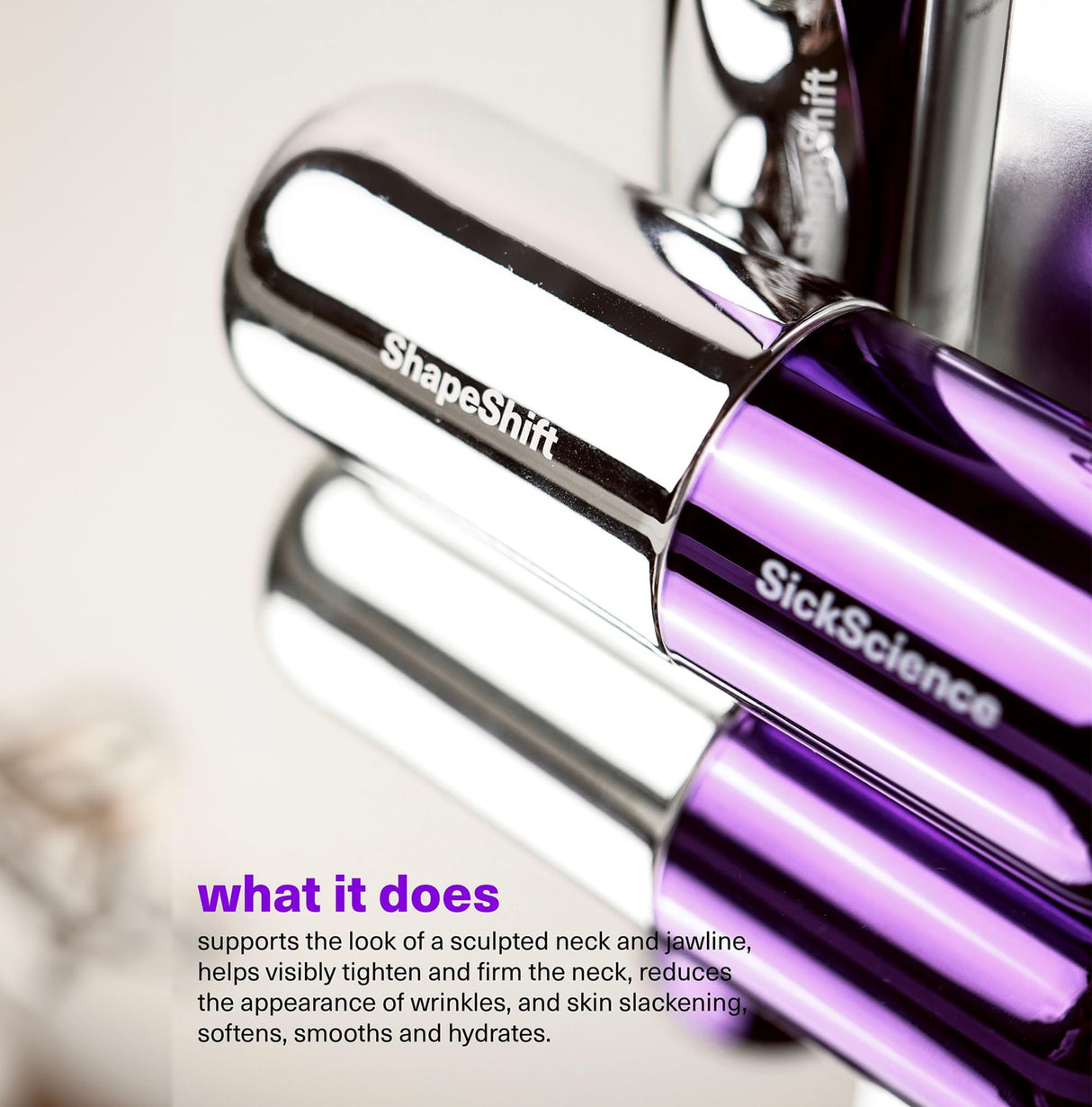 SickScience ShapeShift Jaw Defining Serum for Double Chin, Face & Neck Tightening for Sagging Skin, Anti Aging Moisturizer for Wrinkles & Crepey Skin, Neck Lifting Serum for Women & Men, 1.7 oz