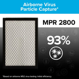 Filtrete 16 x 25 x 1 AC Furnace Air Filter, MERV 14, MPR 2800, Ultrafine Particle Premium Filter, 3-Month Pleated 1-Inch Electrostatic Air Cleaning Filter, 2-Pack (Actual Size 15.719x24.719x1 in)