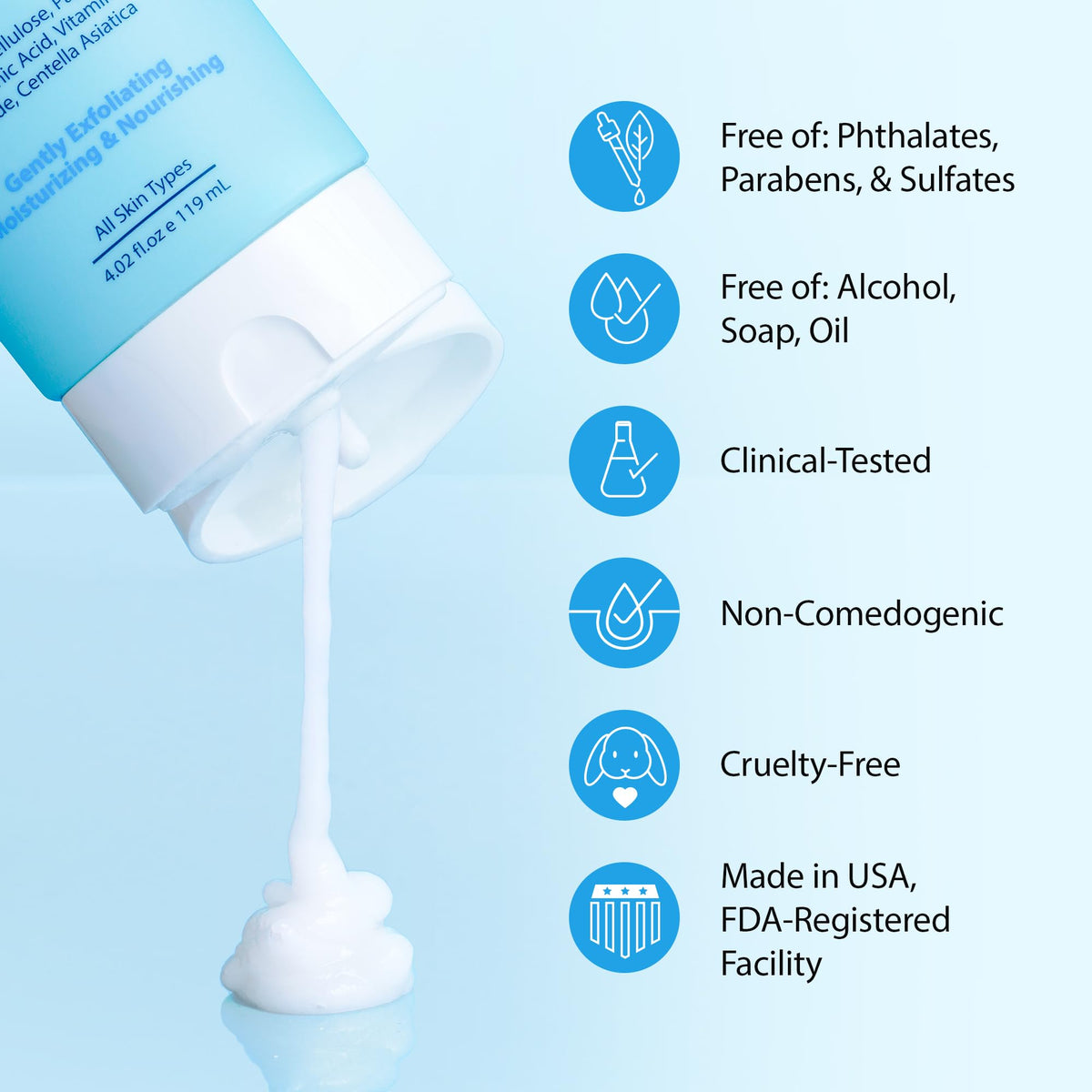 Ebanel Brightening Peeling Gel with Cellulose, Rice, Papaya, HA, Cica