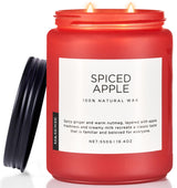 M&SENSE Spiced Apple Scented Candles for Home Natural Soy Wax 19.4oz 110 Hours Large Long Lasting Highly Scented Classic Christmas Holiday 2 Wicks Candle Gift Home Decor