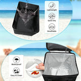 XYFuuee 2-in-1 Cooler Organizer Insert for X Large Bogg Bag Accessories, PEVA Portable Leak-Proof Ice Chest, Lightweight Mesh Divider Inserts Pouch with 4Fastener for XL Bog Beach Rubber Tote, Black