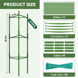Halatool 8 Pack Tomato Cages for Garden, Up to 48in (4FT) Trellis