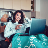 Pubrave Gifts for Women, Thinking of You/Cheer Up/Inspirational Gifts for Christmas/Birthday/Get Well, Hug/Love Blanket Teal 60x50in