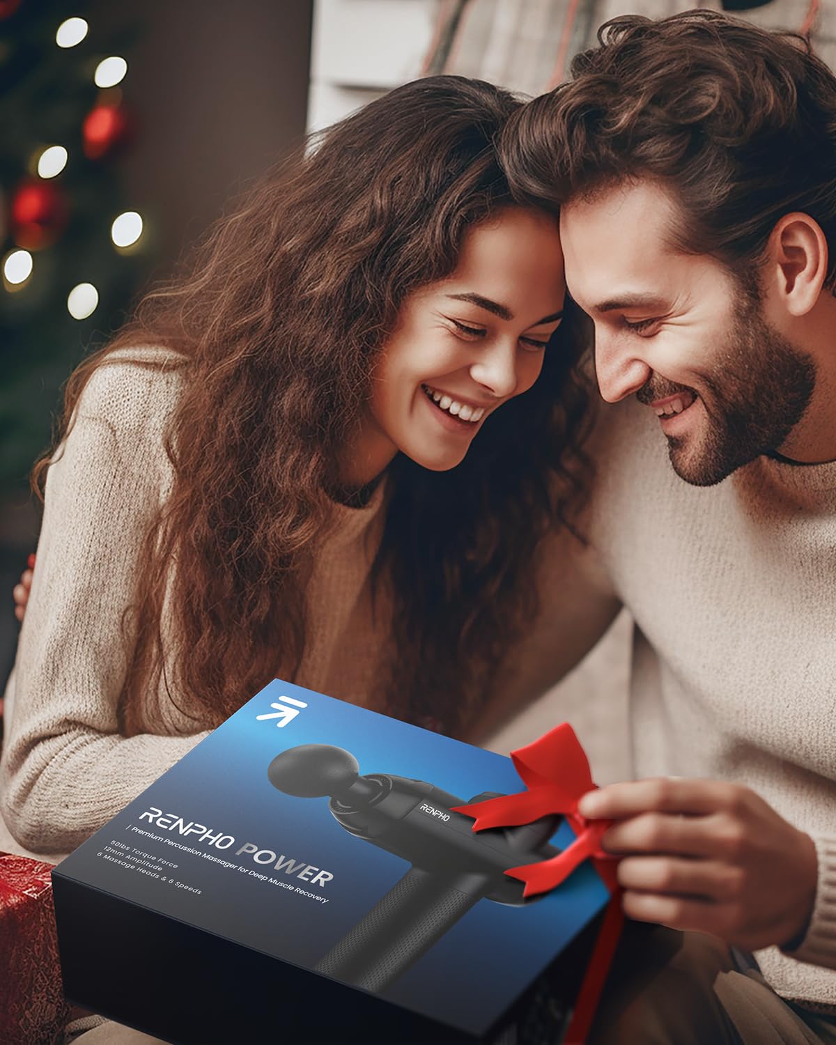 RENPHO Massage Gun Deep Tissue with 12mm Amplitude, FSA HSA Eligible Percussion Muscle Massage Gun, Portable Electric Handheld Massager Gun, LED Touch Display Carry Case Power