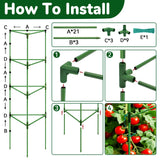 ZeeDix 65 Inch 4 Pack Heavy Duty Tall Tomato Cages for Garden