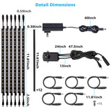 TORCHSTAR 6pcs 12 Inch LED Safe Lighting Kit, Motion Sensor, 5000K