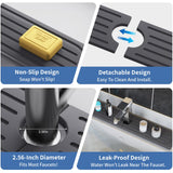 Stone Faucet Mat for Kitchen Sink, Water Absorbing Sink Water Splash Guard, Fast-Drying Kitchen Sink Faucet Mat, Durable Protector and Stone Drying Mat for Kitchen Counter & Bathroom Sink