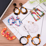 Duufin Acrylic Earrings 24 Pairs Fashion Earrings Women Statement Vacation