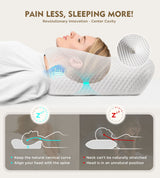 Osteo Cervical Pillow for Neck Pain Relief, Hollow Design Odorless Memory Foam Pillows with Cooling Case, Adjustable Orthopedic Bed Pillow for Sleeping, Support for Side Back Sleepers