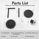 KES Bathroom Toilet Paper Holder Stand Modern Tissue Roll Holder SUS304 Stainless Steel Rustproof Freestanding 20.2" H, Matte Black BPH283S1-BK