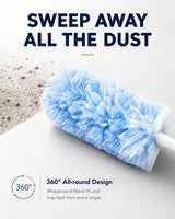 20 Count 360° Duster Refills with 1 Handle,Compatible with Swiffer Duster
