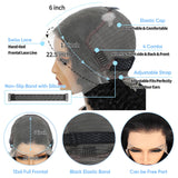 BJVT 30 Inch 13X6 Lace Front Wigs Human Hair 200 Density Deep Wave Lace Front Wigs Human Hair Pre Plucked Deep Curly Glueless Wigs Human Hair for Women