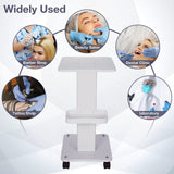 Esthetician Trolley Cart with Wheels, Aluminum Salon Spa Beauty Machine Trolley Stand, Load 135Lbs, 3 Tier Beautician Rolling Cart Esthetician Machine Mobile Handcart for Beauty Instrument Storage