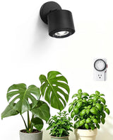 Barrina TR40a Track Plant Lights for Indoor Growing, 40W Ceiling Grow Lights with Adjustable Beam Angle (15°-60°), 5000K Full Spectrum Wall Plant Light with Timer for Greenhouse, Black Cover