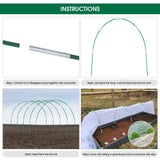 JCKHXG 72pcs Garden Hoops for Raised Bed, 12 Sets of 8FT Long Greenhouse Hoops Grow Tunnel, Rust-Free Fiberglass Support Hoops Frame for Netting, DIY Plant Support Garden Stakes for Row Cover