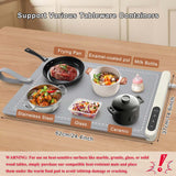 FYY Warming Mat for Food - Rapid and Full Surface Heating, 6 Temp Settings, 6H Timer, Rollable Portable Food Warming Mat, Ideal for Gatherings, Parties, Keep Meal Warm (X Large Size, Gray)