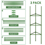 CEWOR 3 Pack Tomato Cage, 51.2 Inch Tall Adjustable Tomato Trellis