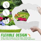 30Pcs 30Ft White Landscape Edging Border Decorative Garden with Stakes Kits