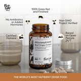 First Light Farms Freeze-Dried Wagyu Beef Organ Supplement Grass-Fed | 180 Capsules | Whole Food Nutrition with Liver, Heart, Kidney & Spleen | Beef Organ Complex, Certified Humane