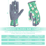 Womens Gardening Weeding Gloves, Leather Garden Glove for Women Thorn Proof No Stab for Digging, Planting,Pruning (M, Green)