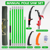 Manual Pole Saw, 27 Ft Pole Saws for Tree Trimming with Scissors