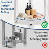 KingPavonini HDPS Corner Shower Stool for Inside Shower Waterproof, Anti-Fading Shower Bench for Shaving Legs, Anti-Fracture Shower Seat with Storage Shelf, Rapid Assembly, Load 400 Pounds