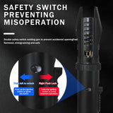 Torch Lighter, Bright Fire Lighter with Safety Lock and Adjustable Red/Blue Flame, Refillable Butane Gas Windproof Jet Flame Cool Lighters, for Candles Campfires BBQ Baking, Camping, Gift