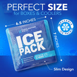 Rapid Performance Reusable Ice Packs for Coolers or Lunch Box | 8 Combo Pack | Cold for Up to 12 Hours | Ice Packs for Cooler, Long Lasting for Camping, Beach