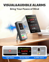 AEGTEST HOUND-1011S Portable Radon Detector, High-Accuracy Sensor for Home, Lightweight, Audible & Visual Alarms, Long-Term Monitoring, Easy-to-Use Radon Tester in pCi/L or Bq/m³ for Basement