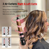 3 in 1 Air Styler with Travel Case - Ionic Hair Dryer & Air Wrap Curlers for Curling Drying, 1 Inch Curling Iron Barrel, Frizz-Free Blow Dryer No Heat Damage Fit for All Hair Types & Lengths
