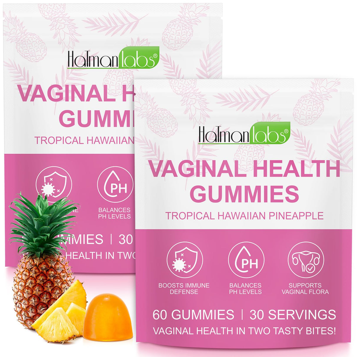 2 Pack Vaginal Probiotics Health Gummies, Premium Feminine Balance Gummies, Probiotic Gummies for Prenatal & Postnatal Women, Revitalize Vaginal Health, Immune Defense, Optimize PH Balance