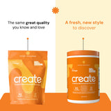Create Creatine Monohydrate Gummies for Men & Women, Boost Focus, Strength, and Endurance, Anti-Melting Formula, Vegan, Gluten-Free, Non-GMO, 1.5g of Creatine per Gummy (Orange, 90 ct)