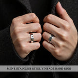 FIRAZIO 20PCS Silver Rings for Men Stainless Steel Rings 7-13
