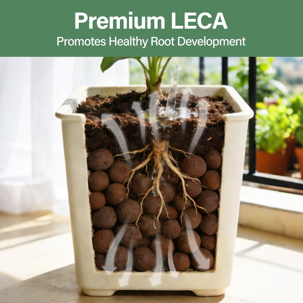 Halatool 4LB Leca Balls for Indoor Plants, 4-16mm Clay Pebbles for Drainage