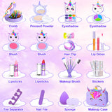 Kids Makeup Kit for Girl - Kids Washable Makeup Girls Toys with Cosmetic Case, Real Girl Makeup Sets for Toddler Kid Children Christmas Birthday Gifts Toys for 3 4 5 6 7 8-12 Year Old Girls