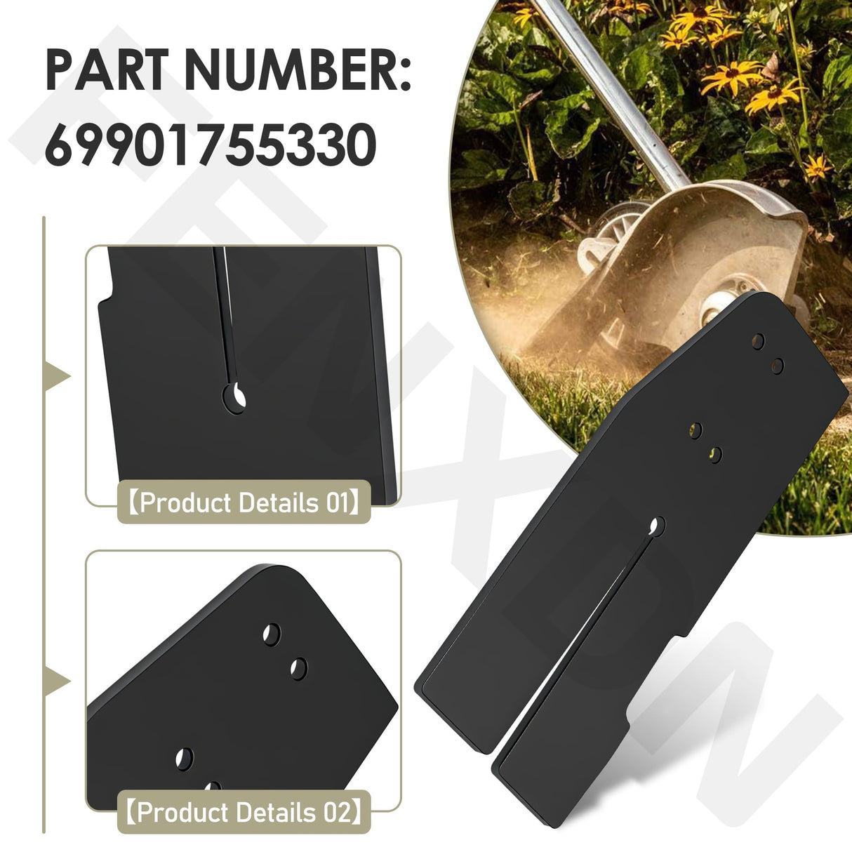 2 Pack 69901755330 C550000110 Debris Flap for Echo Lawn Edger